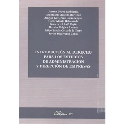 Imagen de Introducción Al derecho para Los Estudios De Administración y Dirección Empresas (SIN COLECCION)