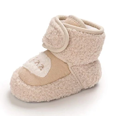 Imagen de MASOCIO Botas Bebe Niño Niña Invierno Botines Botitas Bebé Recién Nacido Pantuflas Zapatillas Casa Patucos Zapatos Primeros Pasos 12 18 Meses Talla 20 Caqui