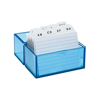 Imagen de Wedo 2508303 Archivador de fichas A8, azul transparente