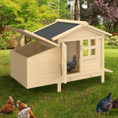 Imagen de IDMarket Gallinero sobre pilotes con ponderador de madera
