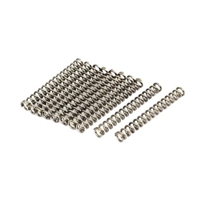 Imagen de sourcing map 1mm x 6mm 50mm 304 Inoxidable Acero Compresión Resorte Plateado Tono 10Uds
