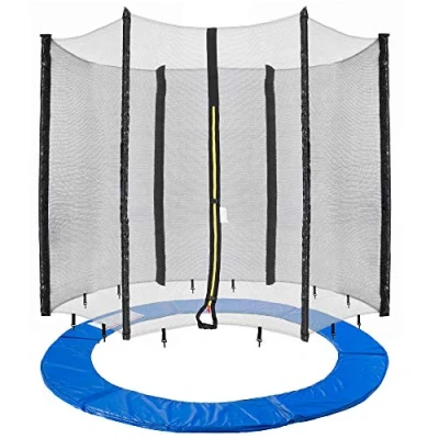 Imagen de Arebos red de repuesto para cama elástica, seguridad, elástica jardín, cubierta borde, resistente a los rayos UV y al agua, 244 cm 6 barras