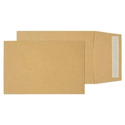 Imagen de Purely Packaging Sobres autoadhesivos con refuerzo (tamaño C5, papel de manila, 229 x 162 25 mm, 125 unidades)