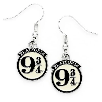 Imagen de The Carat Shop Hpotter Pendientes Andén 9 3/4, Cream, Approx. 20mm