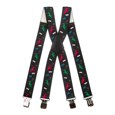 Imagen de Olata Tirantes Para Mono de Esquí Finos Ajustables (Negro/Multicolor) 4 cm Adulto. X Forma