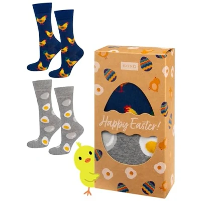 Imagen de soxo Huevo Pascua Regalos Originales Para Hombre Calcetines Mujer Divertidos 40 45 Easter Hombres 2 Pares