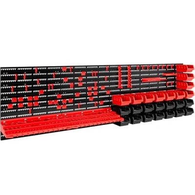 Imagen de Deuba Estantería de Herramientas Pared 190x54 28 Cajas Apilables 4 Paneles Ampliables c/Accesorios 97Pzs