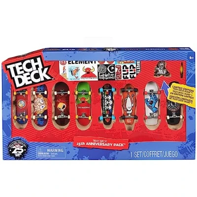 Imagen de Tech Deck Juego de 25 cumpleaños, 8 Finger Skates auténticos coleccionables y 1 Figura Dud años, Mini Skate, Juguete Infantil 6 años más