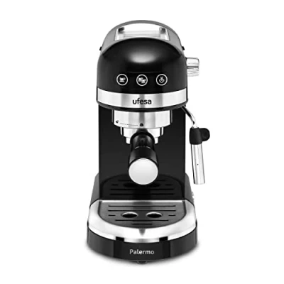 Imagen de Cafetera express Ufesa Palermo, 20 bar, 1350 W, 2 cafés, Negro