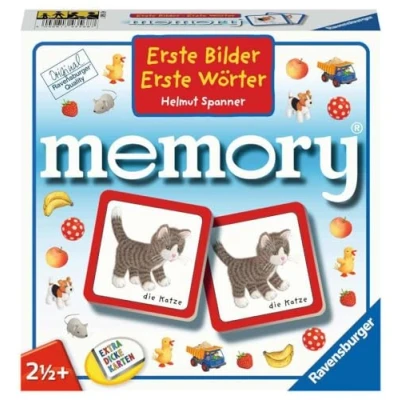 Imagen de Ravensburger Juegos Infantiles, 88688 Primeras imágenes Palabras Memory®, con Motivos del Libro Infantil de Helmut Spannner, Juguetes a Partir 2 años
