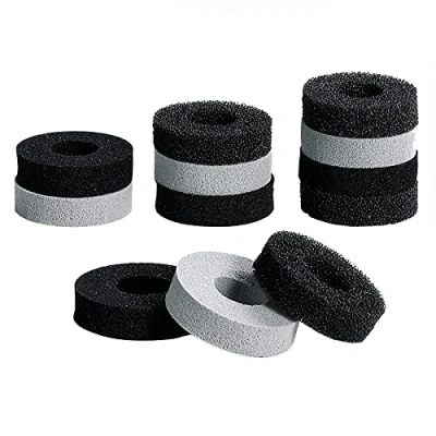 Imagen de TiMOVO Anillos de Precisión para Mandos, 12 PZS Aros Esponja Determinación Posición con 3 Durezas Diferentes Controladores Steam Deck, PS5, Xbox One, Switch/Switch OLED, Switch Pro, Negro+Gris