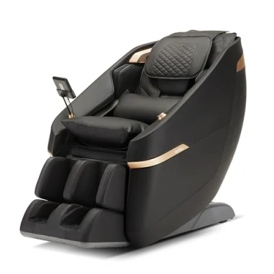 Imagen de ROTAI Sillón de masaje para todo el cuerpo, silla inteligente, gravedad cero 3D, manos robóticas con carril SL la columna vertebral Shiatsu, altavoz Bluetooth, función calor