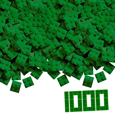 Imagen de Simba Blox, 104114552, 1000 Bloques de construcción Verdes para niños a Partir 3 años, Paquete 4, en Caja, Totalmente compatibles con Muchos Otros Fabricantes
