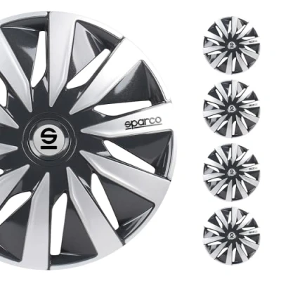 Imagen de SPARCO Lazio SPC1691GRSV Tapacubos 16in gris/plata