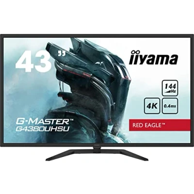 Imagen de iiyama G4380UHSU B1 43&quot; Panel VA, Pro Gaming, G Master Red Eagle, UHD 3840x2160, 144Hz, 0,4ms (MPRT), 550cdm² HDR, FreeSync, Altavoces 2X 7W, 2xHDMI 60Hz, 2xDisplayPort USB HUB (2x2.0 2x3.0)