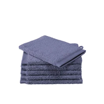 Imagen de de Witte Lietaer Contessa Luxe Guantes baño, algodón, 16 x 22 cm, 6 Unidades, Color Azul