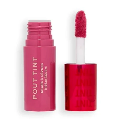 Imagen de Makeup Revolution, Tinte Labial Pout, Ligero, Color Construible, Fórmula Hidratante con Acabado de Brillo a Mancha, Mad About Mauve, 3ml
