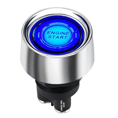 Imagen de Jtron DC12V 50A 3P SPST Interruptor de botón arranque del automóvil momentáneo encendido motor