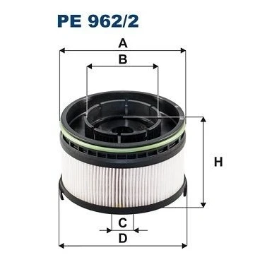 Imagen de FILTRON PE 962/2 Filtro Combustible Cartucho filtrante MERCEDES BENZ: Vito Tourer, Clase C Berlina, GLC SUV