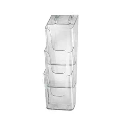 Imagen de Sigel LH137 Porta folletos de pared acrylic, con 3 compartimentos, acrilico resistente a UV, para DL, 1 unds