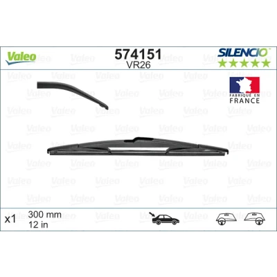 Imagen de Limpiaparabrisas Valeo Silencio Performance, Rear 574151 300mm posterior Estándar MERCEDES BENZ: Clase R, ML, B norauto, oscaro,