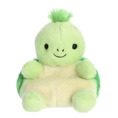 Imagen de Aurora® Adorable Palm Pals™ Tiny Turtle™ Animal de peluche, juego bolsillo, diversión coleccionable, verde, 5 pulgadas