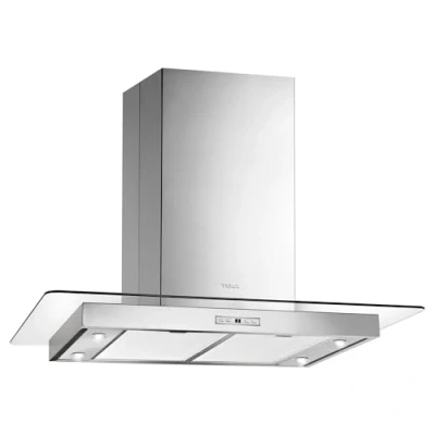 Imagen de Teka DG3 985 Isla Campana de 90 cm, con Ala Cristal, Motor Doble Turbina ECOPOWER, 4 Lámparas LED, 3 Velocidades + Intensiva, Color Acero Inoxidable