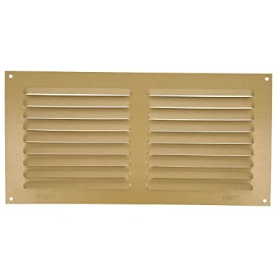 Imagen de Amig Rejilla Rectangular de Aluminio Rejillas Ventilación para Salida Aire Ideal Techo Cocina y Baño Medidas 150 X 300 MM Color Dorado
