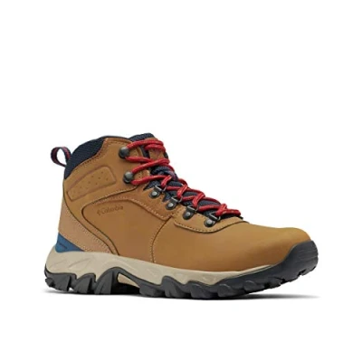 Imagen de Columbia Newton Ridge Plus 2 WP, Botas Montaña de Senderismo, Hombre, Rojo (Light Brown/Red Velvet), 46 EU