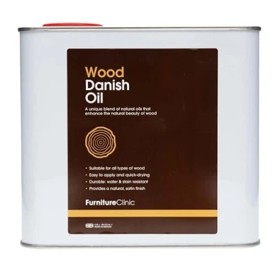 Imagen de Furniture Clinic. Aceite Danés para Madera 2500ml de Primera Calidad Realzar la Belleza Natural del Roble, Pino y Otros Sella Protege un Acabado Satinado