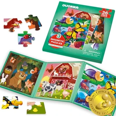 Imagen de Quokka Rompecabezas Magnético para Niños de 2 a 4 años 20 Piezas Juegos Puzzle Viaje 3 5 Granja Actividad Juguete y Niñas 6