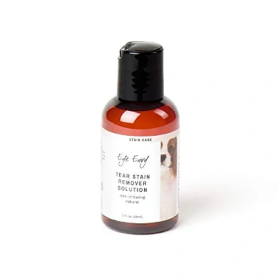 Imagen de Eye Envy Mancha de lágrimasSolución removedora para Perros100% Natural, SeguroRecomendado por criadores/Veterinarios/manipuladores Profesionales/peluquerosContiene Plata coloidal, 2 oz