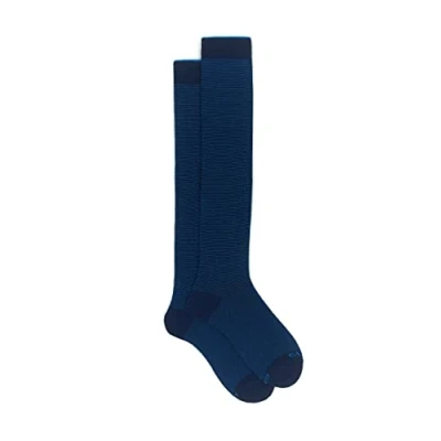 Imagen de Gallo Calcetines largos azul celeste a rayas