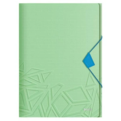 Imagen de Leitz Carpeta de 3 Solapas, Capacidad para 150 Hojas A4, Cierre Elástico, Plástico Flexible, Verde, gama Urban Chic, 46490050