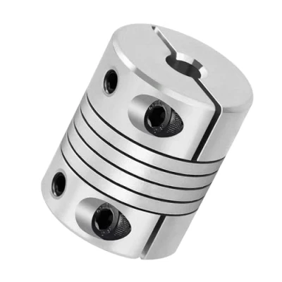 Imagen de Acoplamiento Flexible de Eje 5mm a 8mm, Acoplador Helicoidal Motor 19mm Diámetro 25mm Longitud, Conector Aleación Aluminio para Impresora 3D, Máquina CNC, Codificador DIY