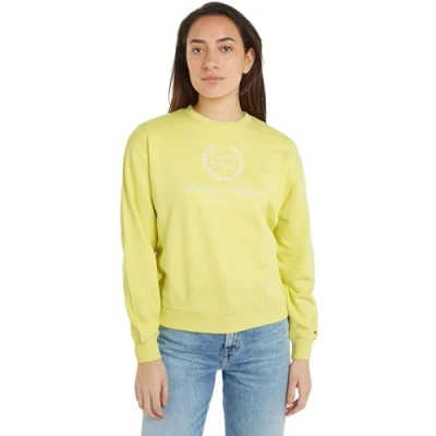 Imagen de Tommy Hilfiger Sudadera Sin Capucha para Mujer, Amarillo (Yellow Tulip), L
