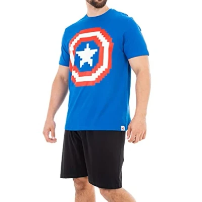 Imagen de Marvel Pijama para Hombre Capitán América Azul Size Small