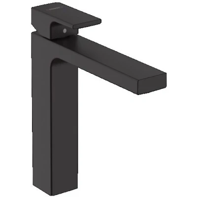 Imagen de hansgrohe Vernis Shape grifo lavabo sin desagüe, monomando 190 mm, mezclador ahorro de agua (EcoSmart), negro mate, 71591670