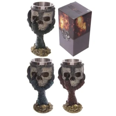 Imagen de Puckator SK203 Copa de decoración, diseño Calaveras y Garras Dragones