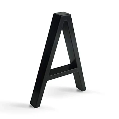Imagen de HASWARE Número De Casa Flotante: 5 Pulgadas (12cm) Números Puertas Modernos SeñAlizacióN Para La Oficina Correos Calle (A, Negro)