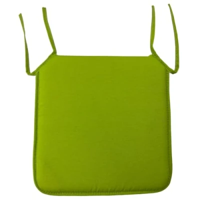 Imagen de Acomoda Textil Cojines para Silla de Espuma con Tela y Cintas Sujeción 40x40 cm. Asiento Acolchado, Mullido Cómodo Interior Exterior Comedor, Jardín Terraza. (Pistacho, 4 Unidades)