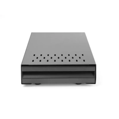 Imagen de HENDI Caja de golpe café, rectangular, modelo en forma gaveta, recipiente para residuos del vaciado posos con barra golpeo extraíble,350x250x(H)90mm, acero al carbono