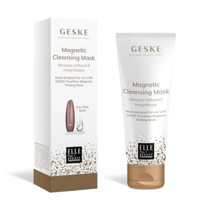 Imagen de GESKE Mascarilla magnética limpiadora Usar con la exfoliante sin contacto Limpieza profunda partículas magnéticas Vitamina E y glicerina Fórmula suave