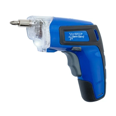 Imagen de Rapesco 1640 Germ Savvy Antibacteriano, Destornillador Inalámbrico de 3.6V, Azul