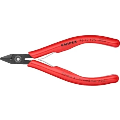 Imagen de Knipex Alicates de corte diagonal para electrónica bruñido, con fundas plástico 125 mm 75 12