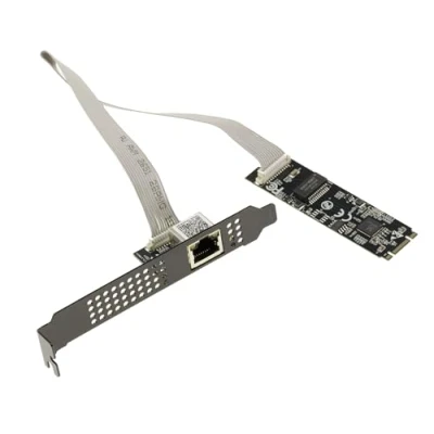 Imagen de Kalea Informatique Tarjeta controladora de Red M2 5 Gigabit LAN ETHERNET 10 100 1000 1G 2.5G 5G con Puerto RJ45 y CHIPSET REALTEK RTL8126. para M.2 NGFF PCIe B+M o M Key