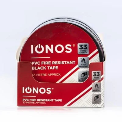 Imagen de Status: IONPVCBLK1PKX12 Cinta de PVC (33 m, resistente al fuego, multisuperficie), color negro