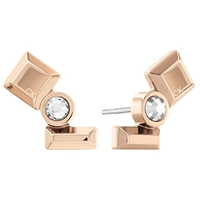 Imagen de Calvin Klein Pendientes de botón para Mujer Colección LUSTER Oro rosado 35000236