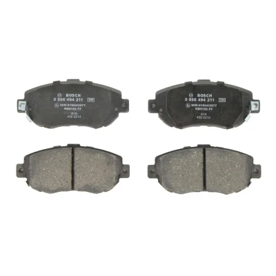 Imagen de BOSCH 0 986 494 211 Juego de pastillas freno Low Metallic con avisador acústico desgaste Chapa antichirridos LEXUS: IS I Berlina, RX III