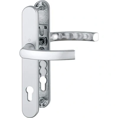 Imagen de HOPPE Liege 3760911 Tirador para puerta (67 72 mm, anodizado), color plateado
